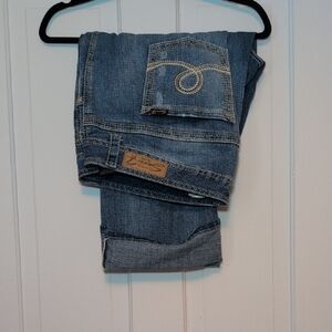 Seven7 Women's Blue Ankle Jeans